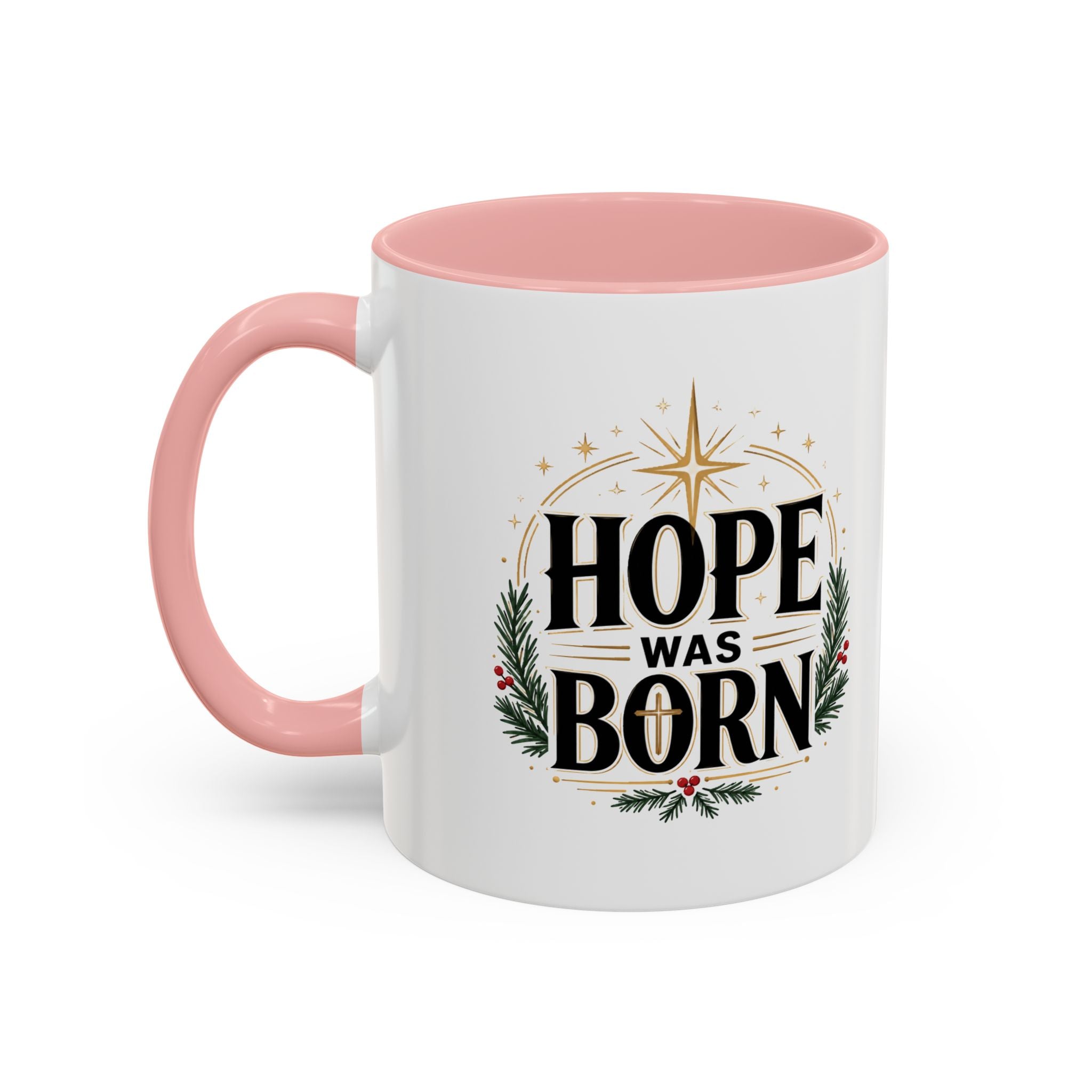 Christmas Hope Was Born Christmas Coffee Mug — Festive Holiday Holiday Prayer Mug