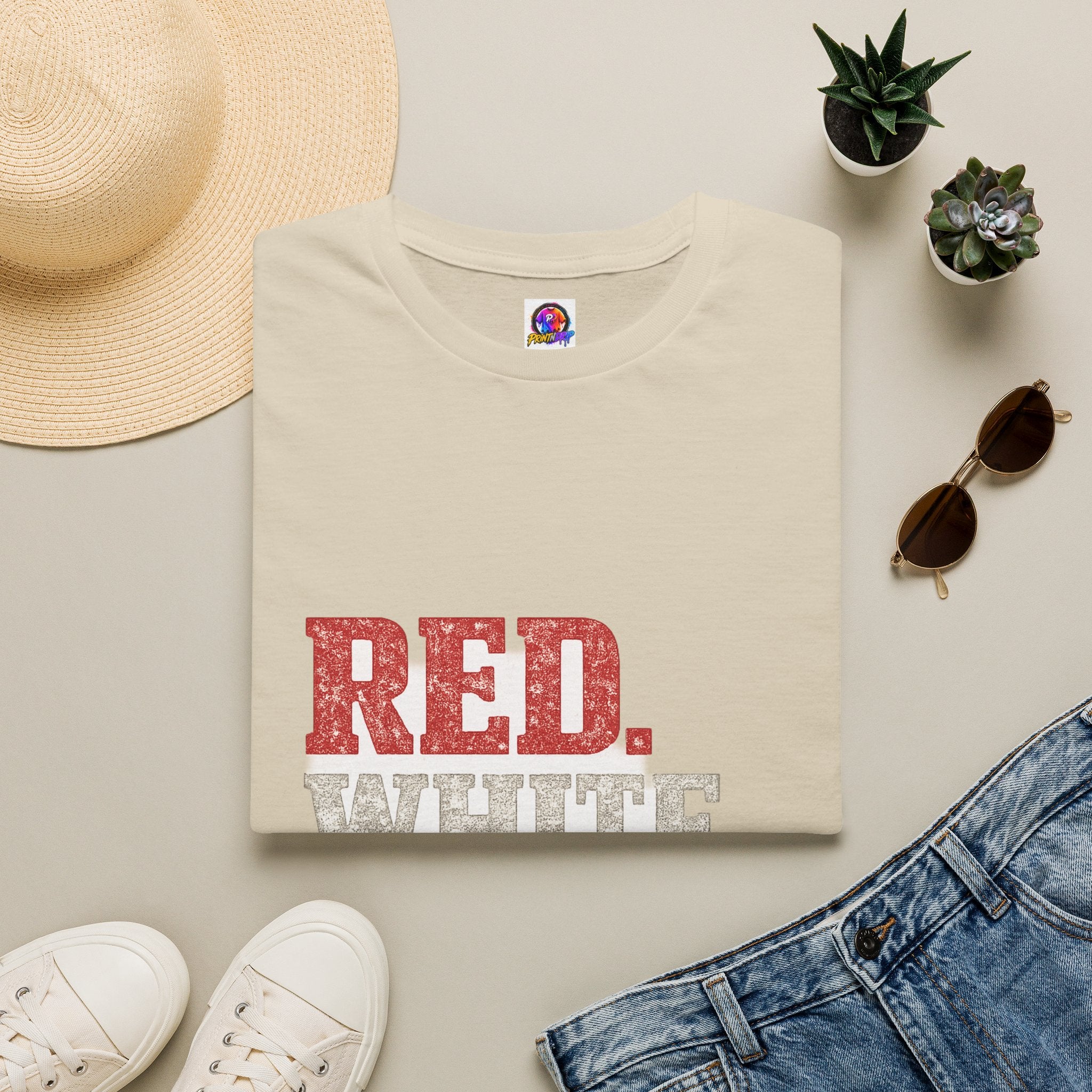 USA Patriotic 'Red. White. Go.' T-Shirt — 4th of July Independence Day Tee