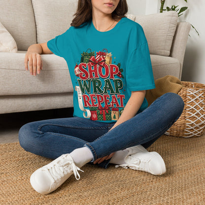 Christmas 'Shop Wrap Repeat' T-Shirt