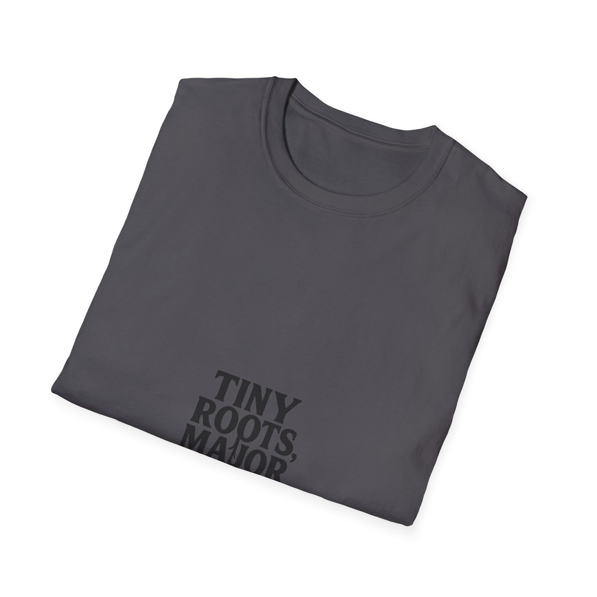 "Tiny Roots Major Flex" Funny Plant Parent Tee - Minimalist Houseplant Slogan White T-Shirt - Trending Now - September 2026