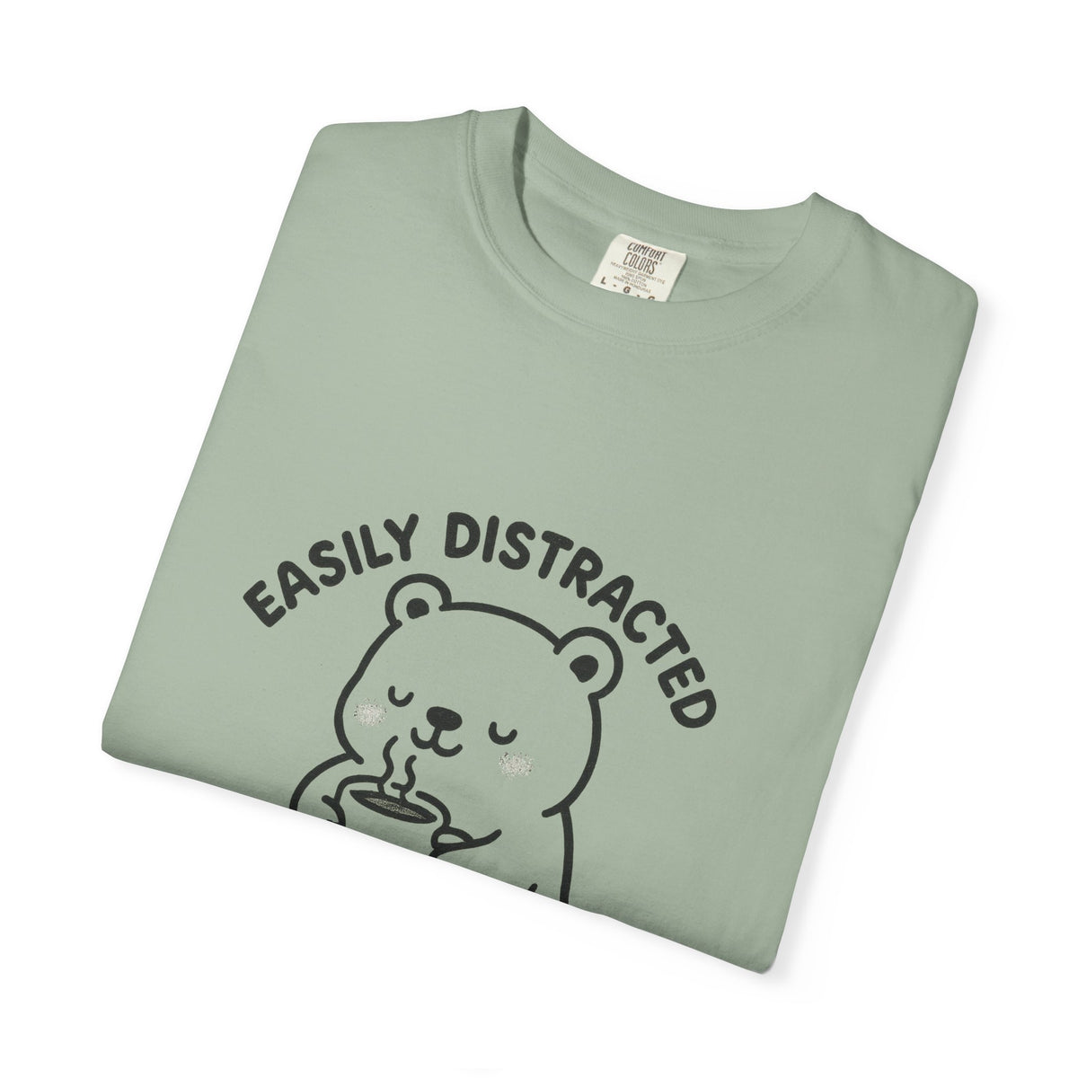 Hot Cocoa Bear T-Shirt — "Easily Distracted" Cute Winter Graphic Tee - Trending Now - October 2026