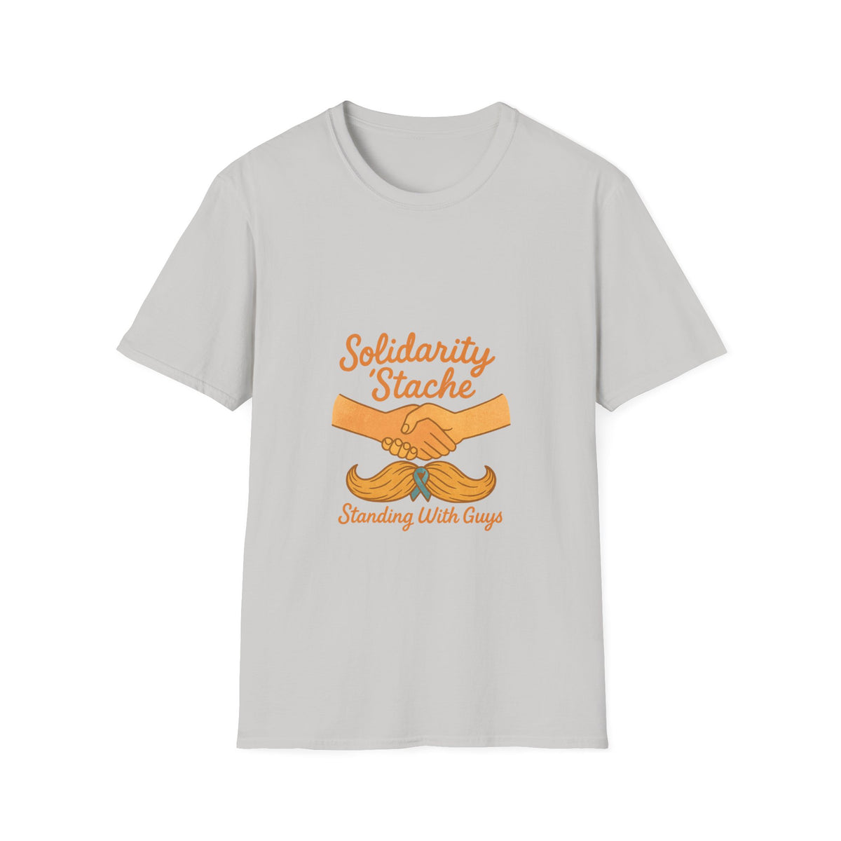 T-Shirt — Solidarity Stache Orange Mustache Graphic (Movember Support) - Trending Now - October 2026