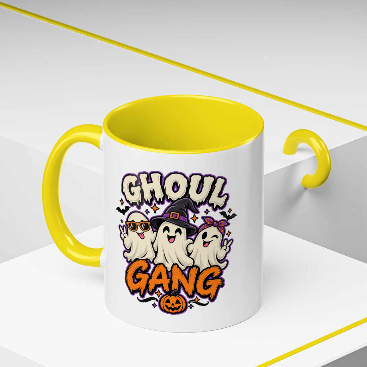 Ghoul Gang Coffee Mug — Cute Halloween Ghosts Accent Mug (11/15oz)