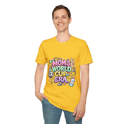 Girls Kids Mom's World Cup Era T‑Shirt — Playful Soccer Mom Tee