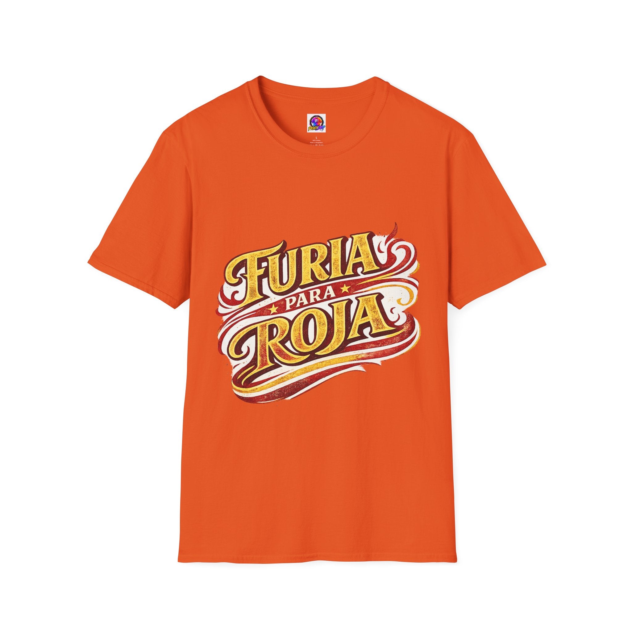 Spain Furia Para Roja T-Shirt — Vintage Flame Spanish Pride Soccer Tee