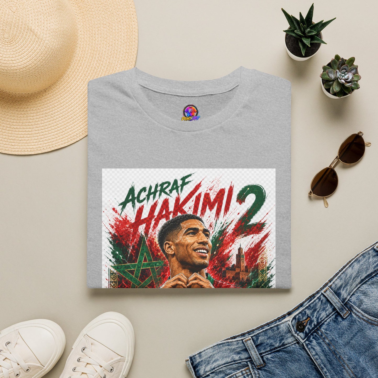 Achraf Hakimi #2 Soccer T-Shirt — Morocco Football Fan Tee