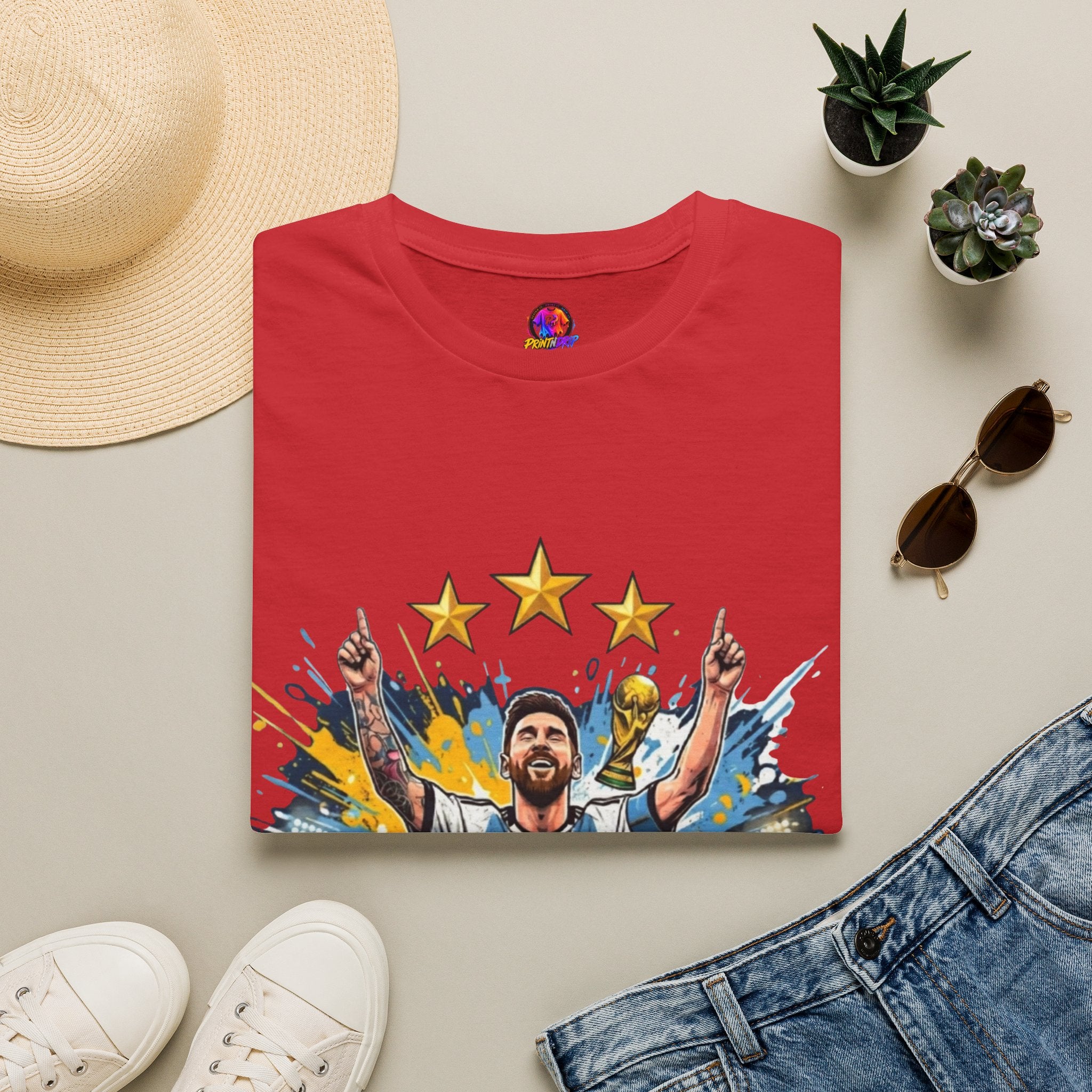 Argentina Messi Soccer T‑Shirt — World Cup Champion Fan Tee