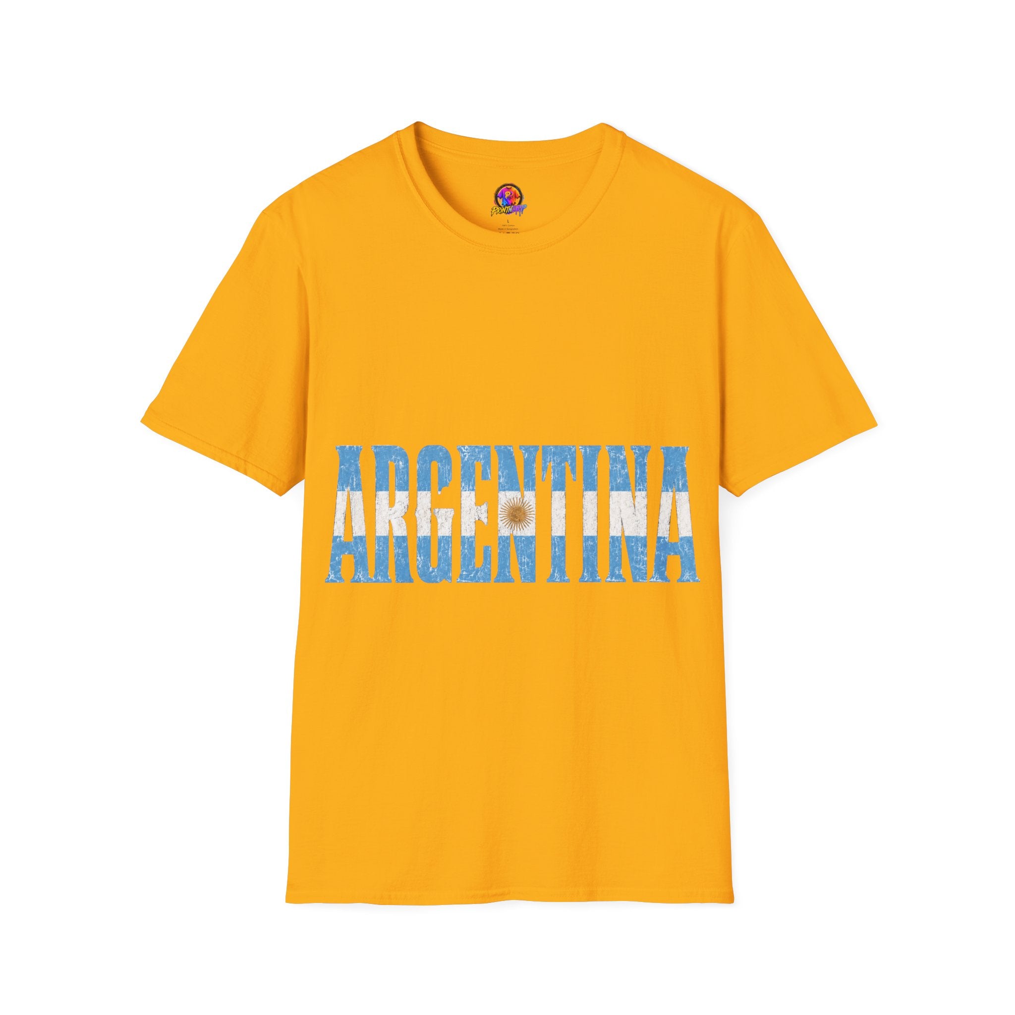 Argentina Beach Vibes T-Shirt — Distressed Blue "ARGENTINA" Graphic