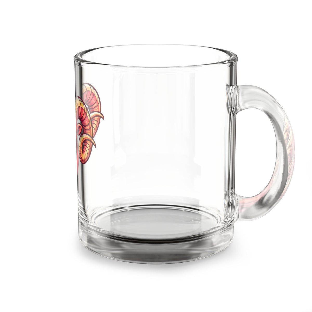 Aries Ram Glass Mug — 10oz Zodiac Coffee & Tea Cup