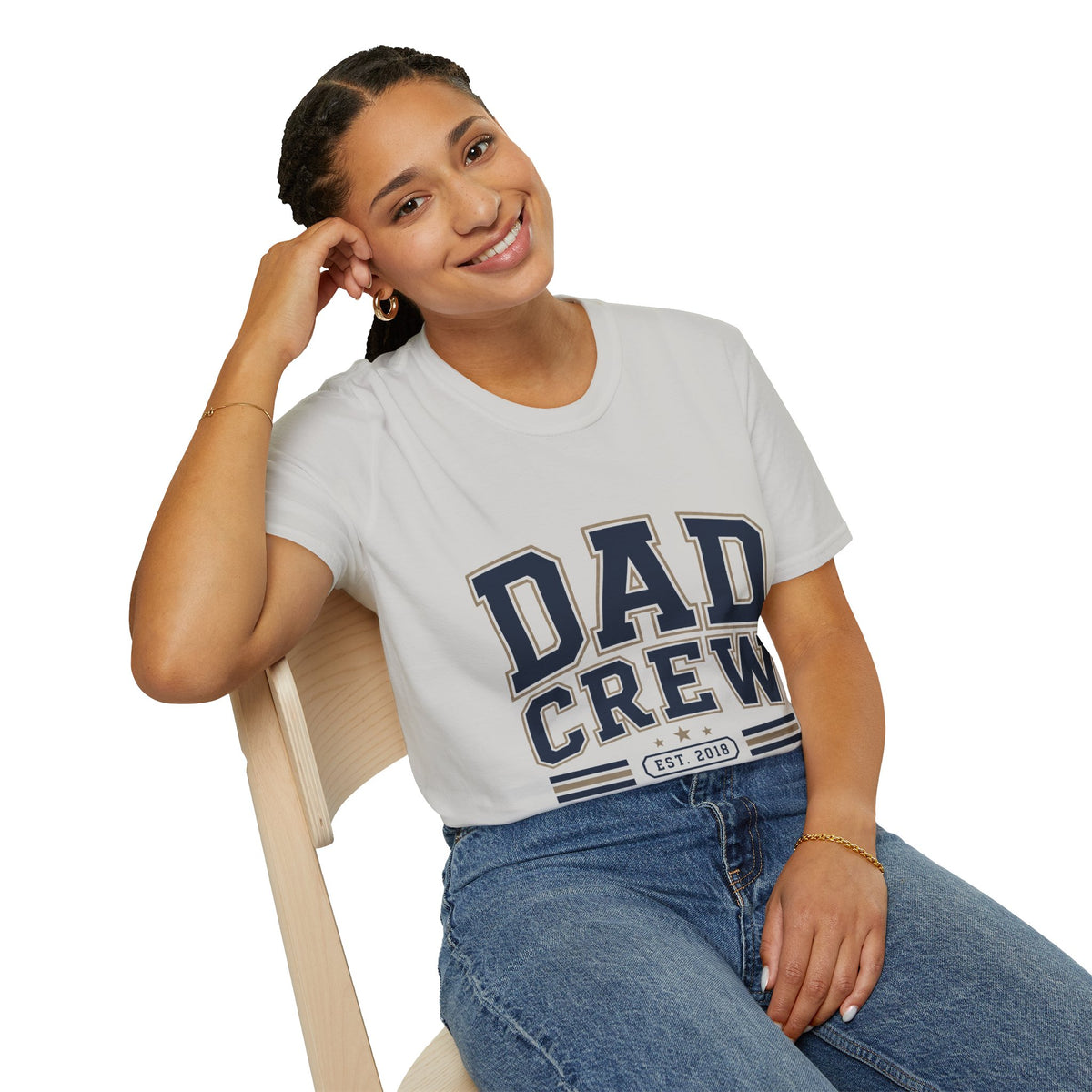 Dad Crew T-Shirt — Vintage Collegiate "DAD CREW" Father's Day Tee