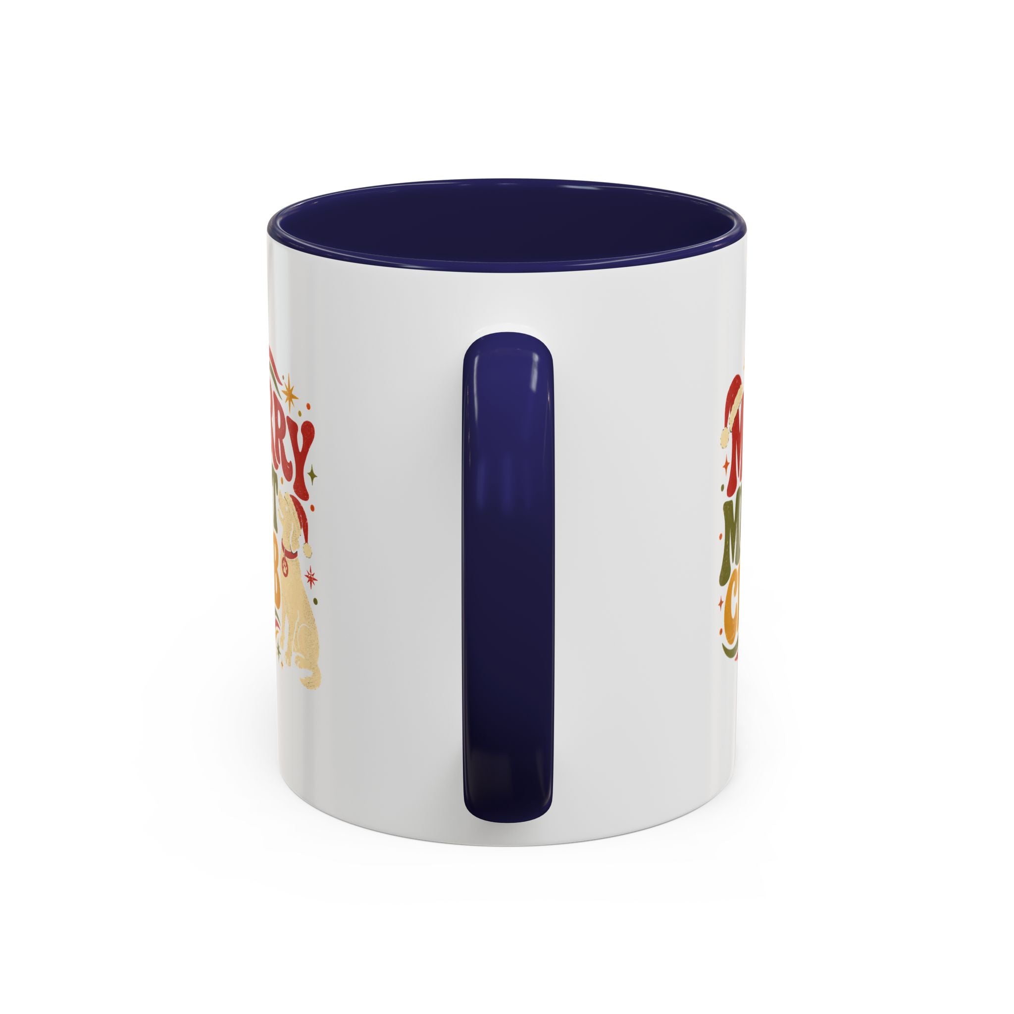 Modern Day Christmas Merry Mutt Club Accent Coffee Mug — Festive Dog Lover Holiday Gift