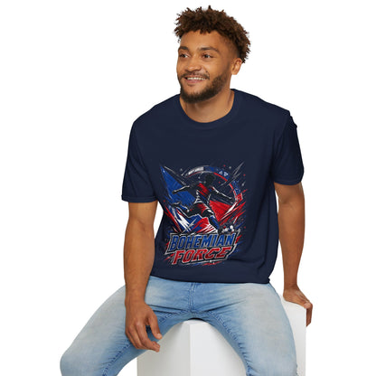 Czechia Bohemian Force Graphic T‑Shirt — Energetic Soccer Player Silhouette