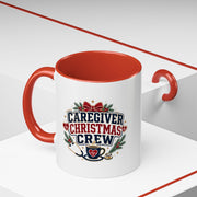 Modern Day Christmas Caregiver Christmas Crew Accent Coffee Mug – Holiday Nurse & Caregiver Gift (11/15oz)