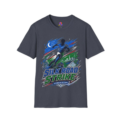 Silk Road Strike Soccer T-Shirt — Uzbekistan Football Graphic Tee