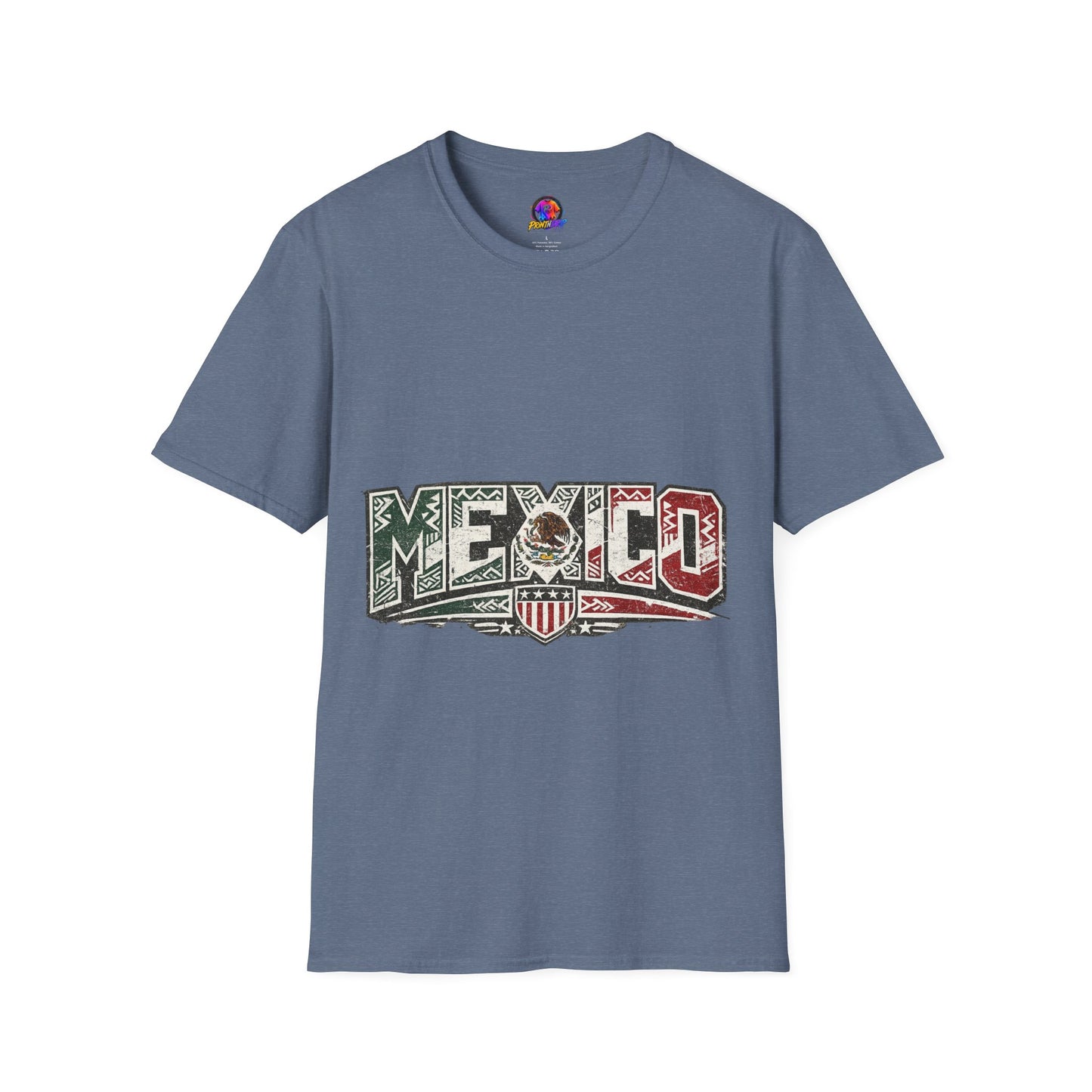 Mexico Pride Graphic T-Shirt — Retro Mexican Flag Design