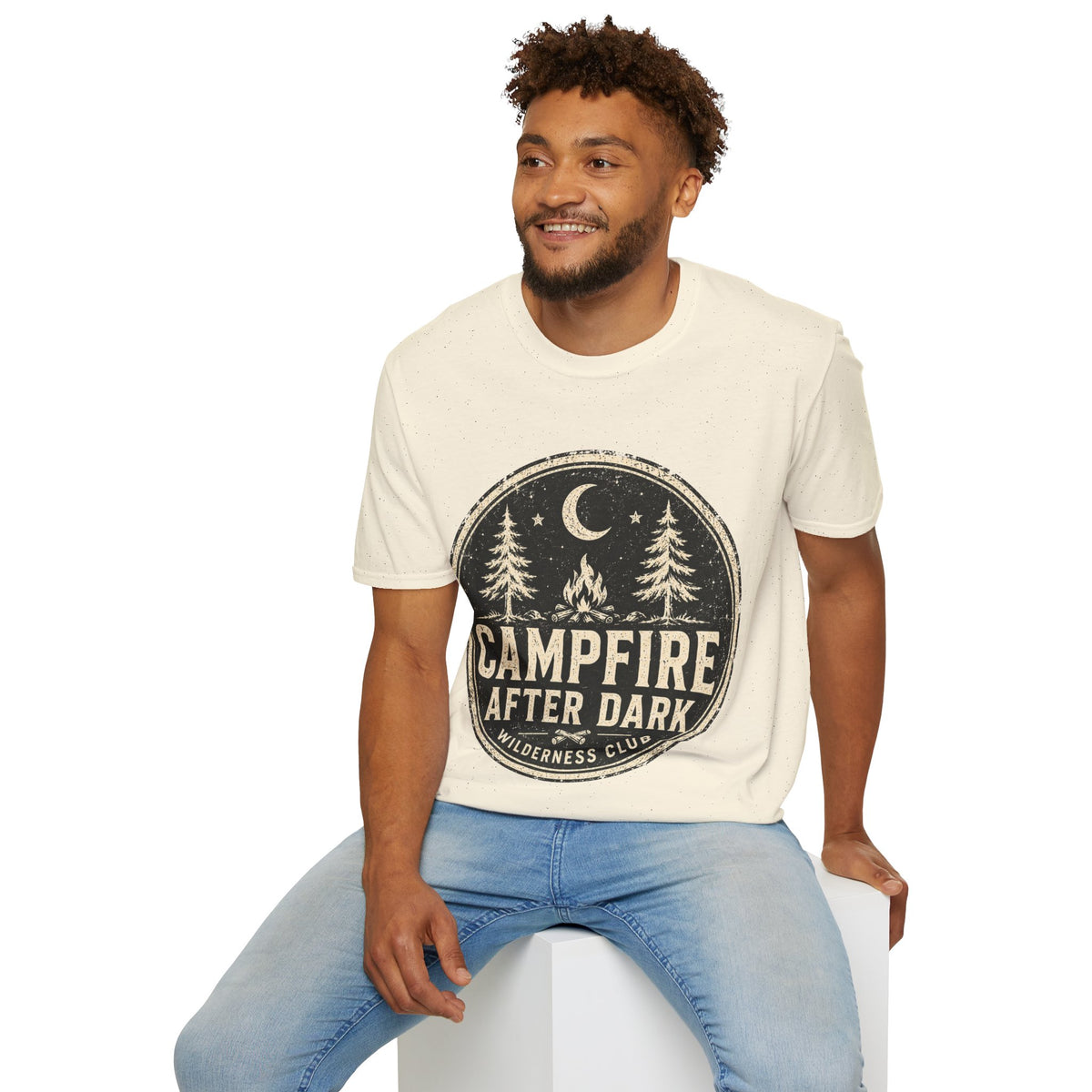 Campfire After Dark Tee — Vintage Wilderness Camping T-Shirt