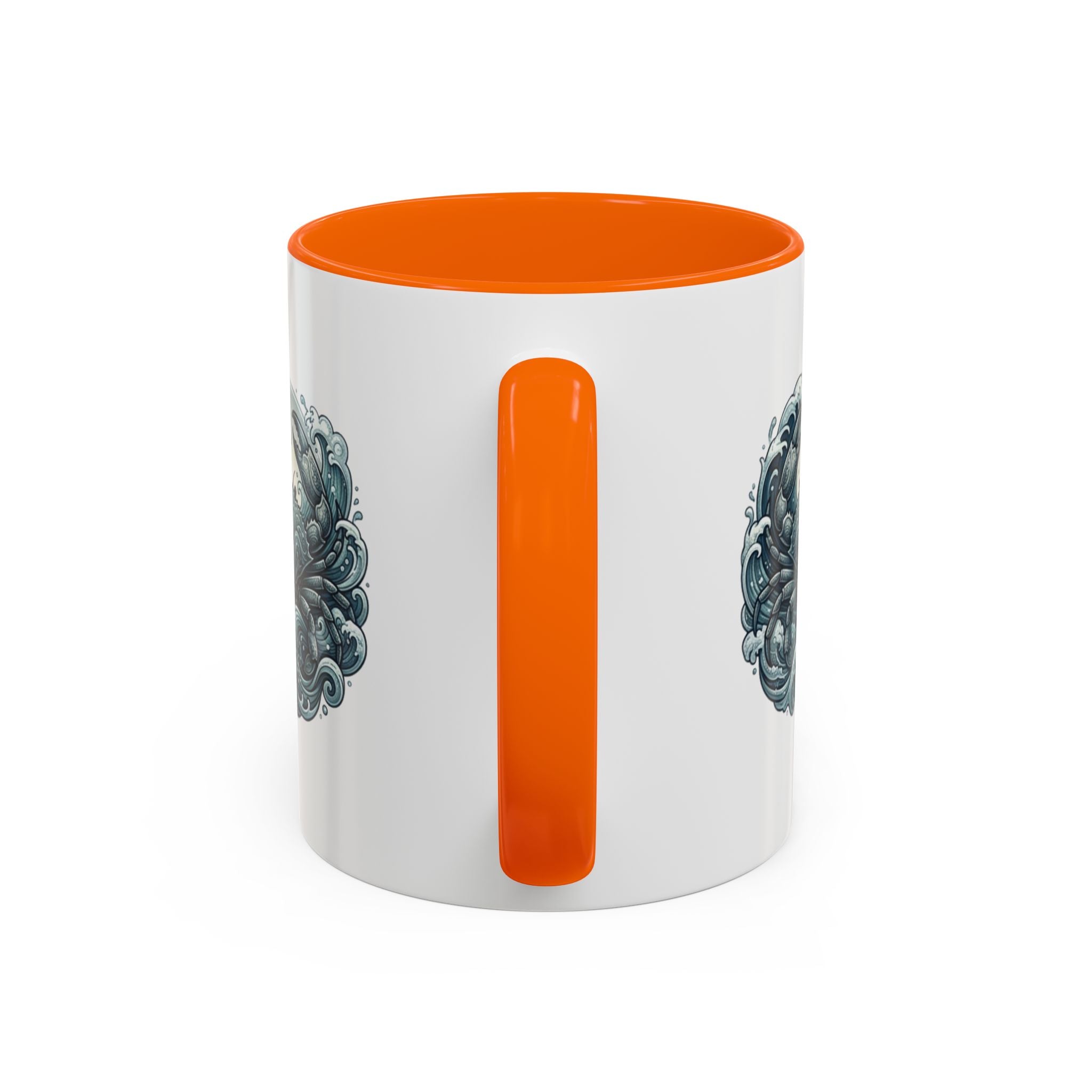 Crab Wave Accent Coffee Mug — Nautical Ocean Art