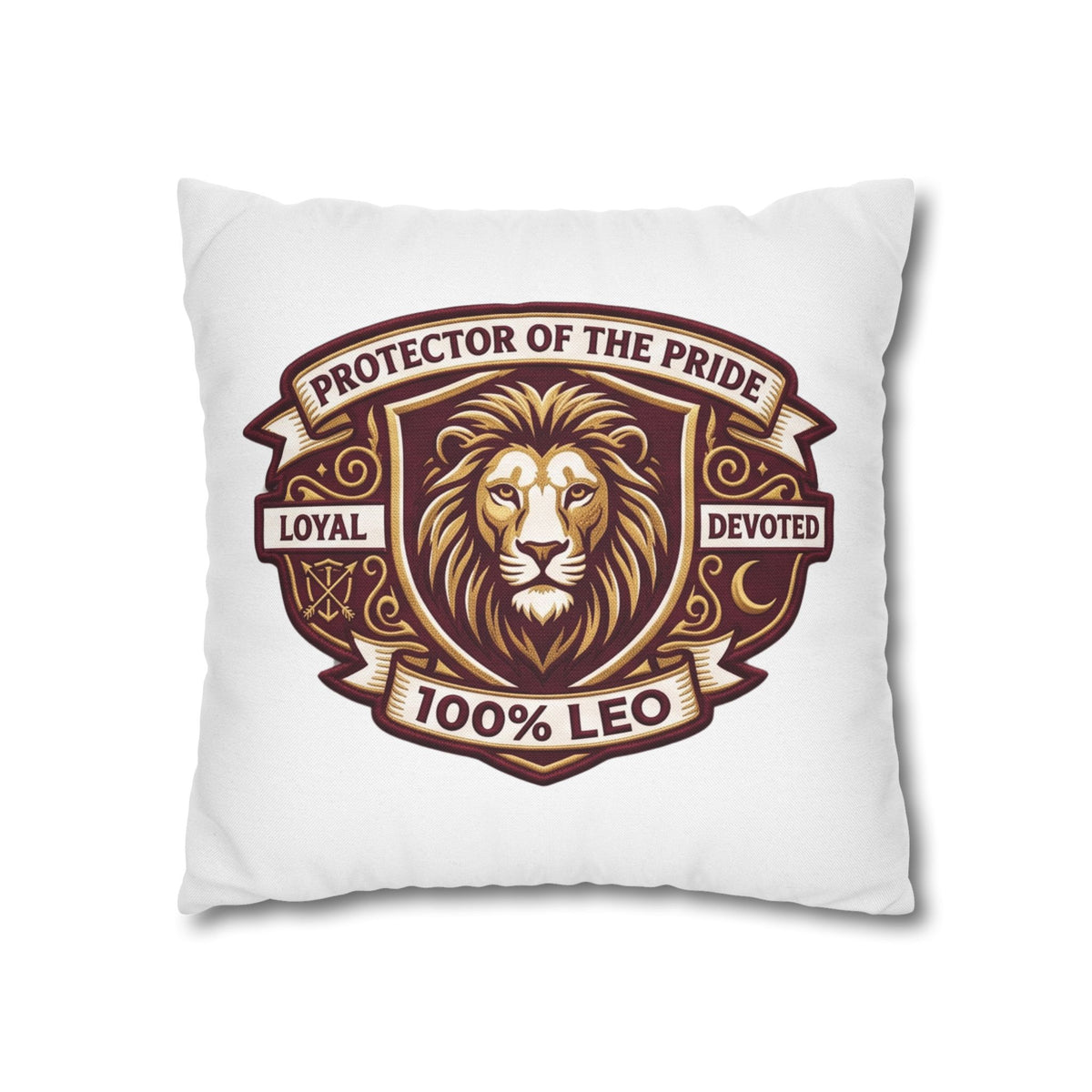 Leo Zodiac Loyal Devoted Spun Polyester Square Pillowcase