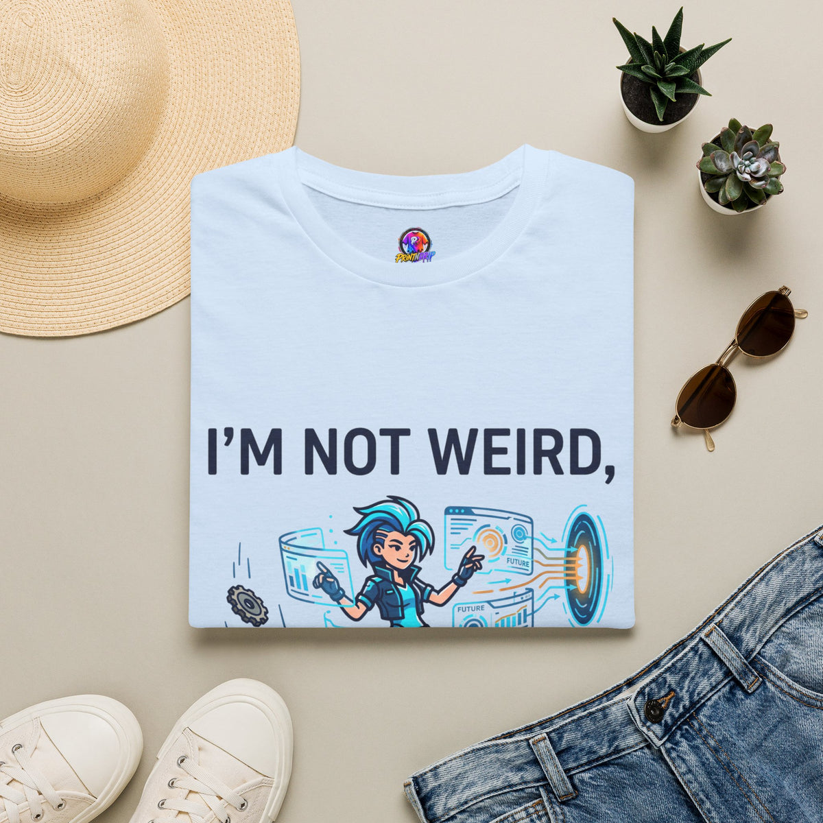 I'm Not Weird I'm Just Ahead Of My Time Aquarius T-Shirt