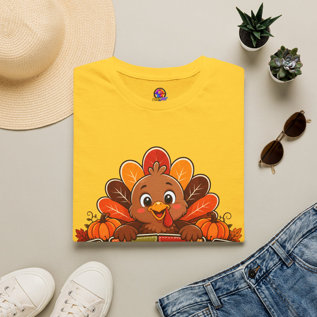 Thanksgiving T-Shirt Little Turkey T‑Shirt – Cute Thanksgiving Kids & Family Tee