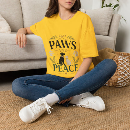 Paws and Peace T-Shirt — Cozy Pet Lover Tee