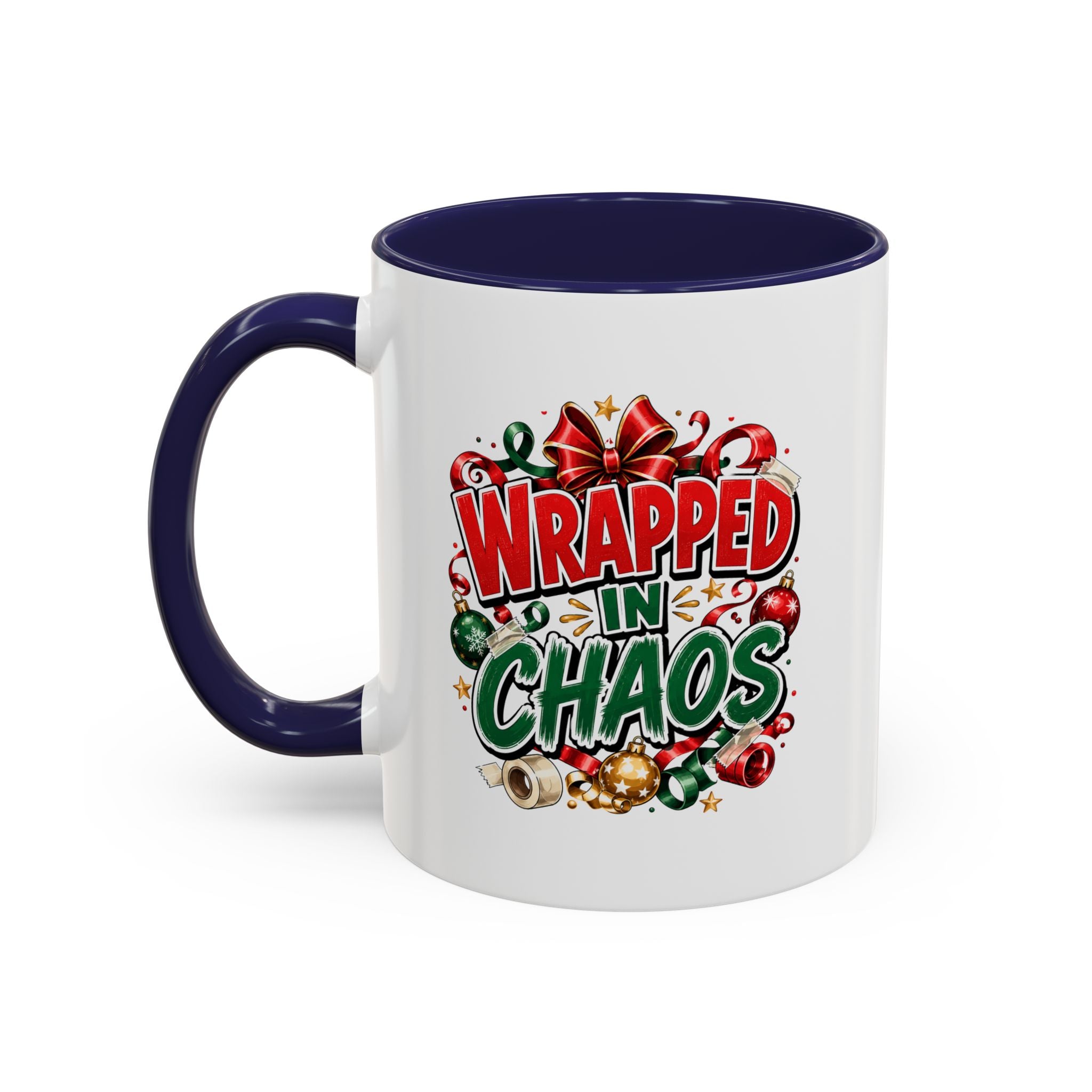 Wrapped in Chaos Christmas Coffee Mug