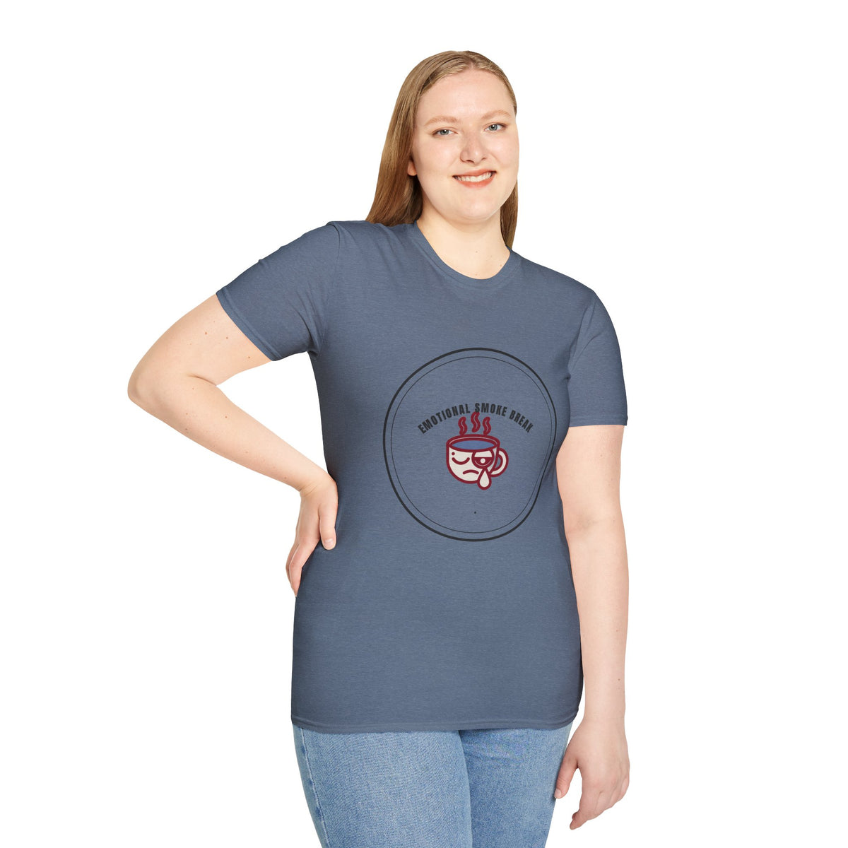 T-Shirt — "Emotional Smoke Break" Coffee Cup Graphic Tee - Trending Now - September 2026