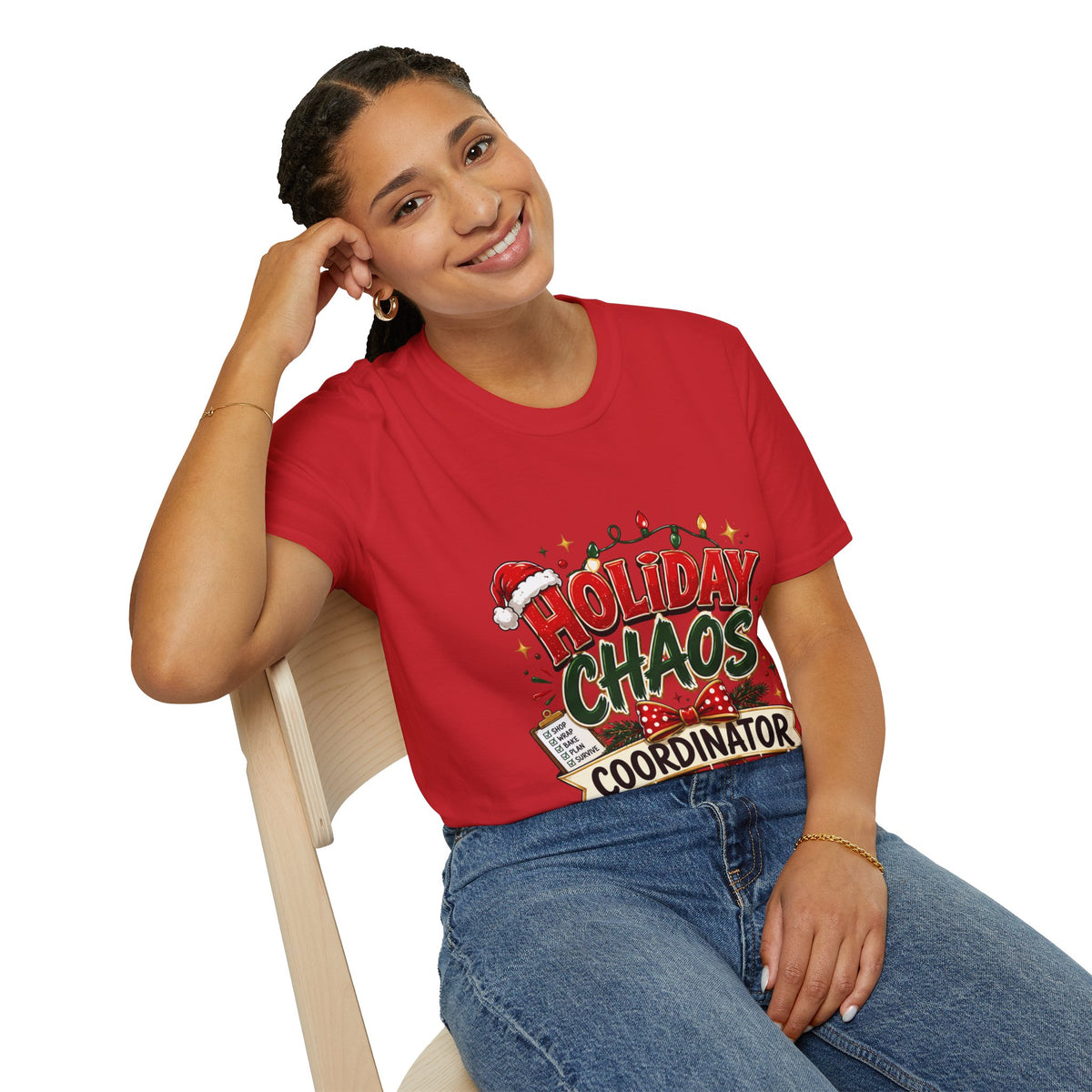 Holiday Chaos Coordinator T-Shirt — Funny Christmas Crew Tee