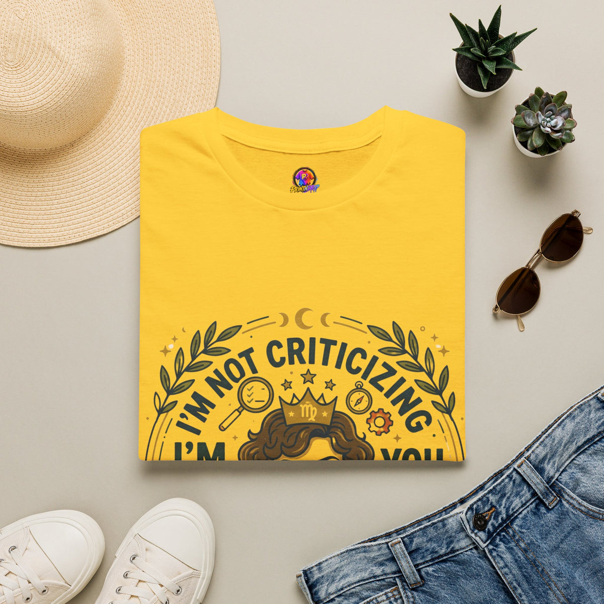 Virgo Zodiac T-Shirt — “I’m Not Criticizing, I’m a Virgo (Okay, Maybe a Little)”