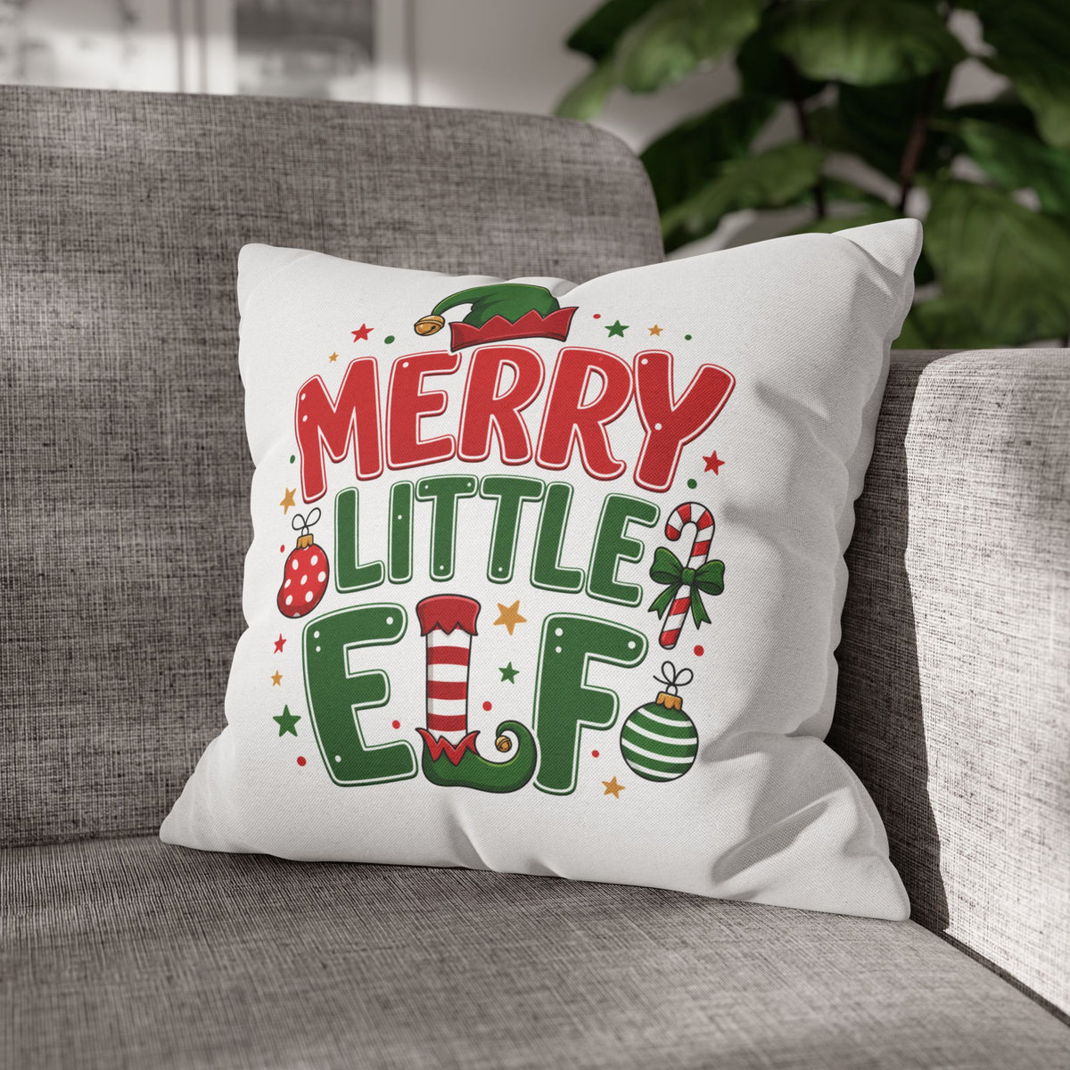 Christmas Pillowcase Merry Little Elf Christmas Pillowcase