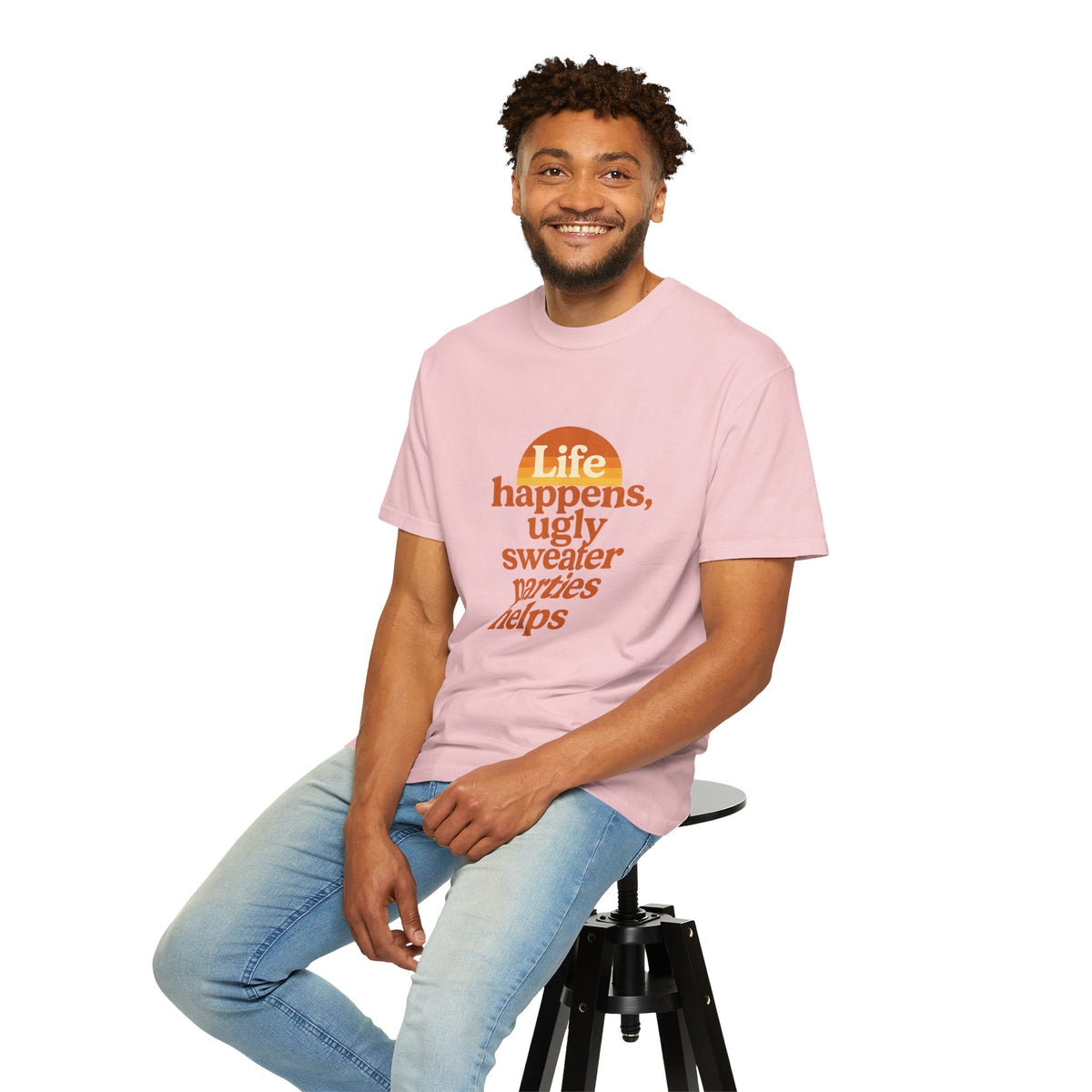 Life Happens Ugly Sweater Parties Helps T-Shirt - Trending Now - October 2026