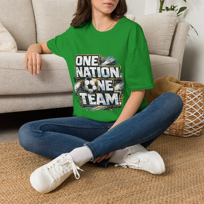 One Nation One Team Soccer T-Shirt — Supportive Fan Tee