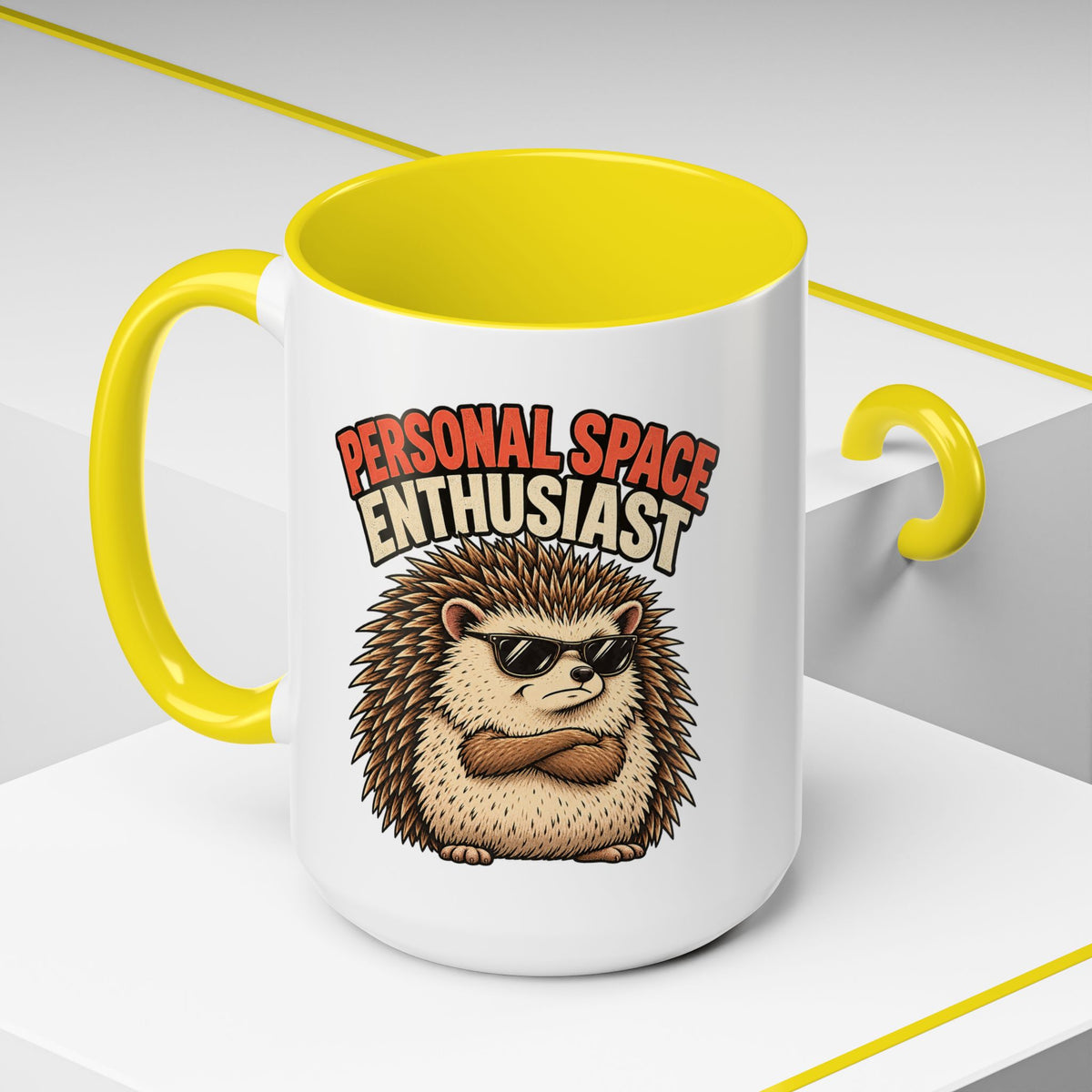 Funny And Witty "Personal Space Enthusiast" Accent Coffee Mug (11, 15oz)