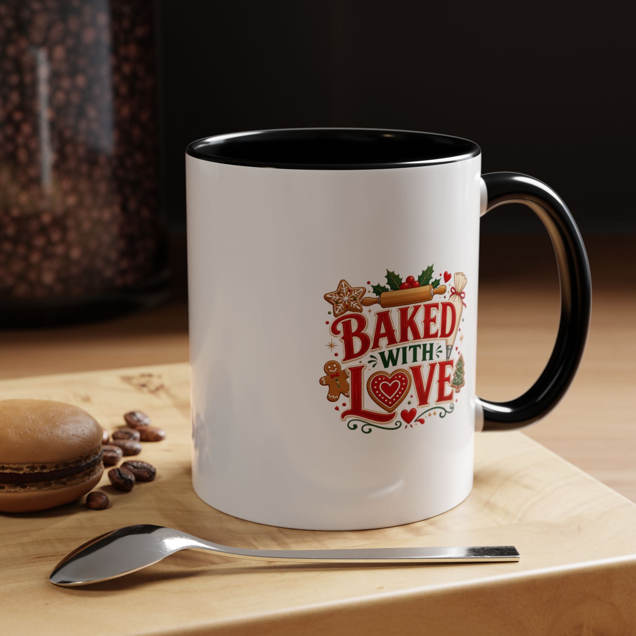 Baked With Love Coffee Mug — Holiday Baking Kitchen Gift