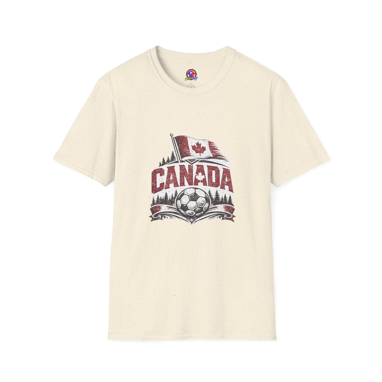 Canada Soccer T-Shirt – Vintage Maple Leaf Flag & Crest