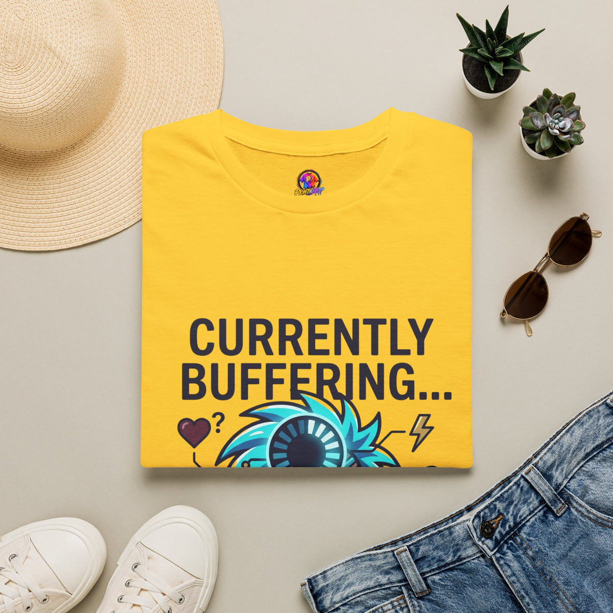Currently Buffering T-Shirt — Funny Aquarius Zodiac Tee
