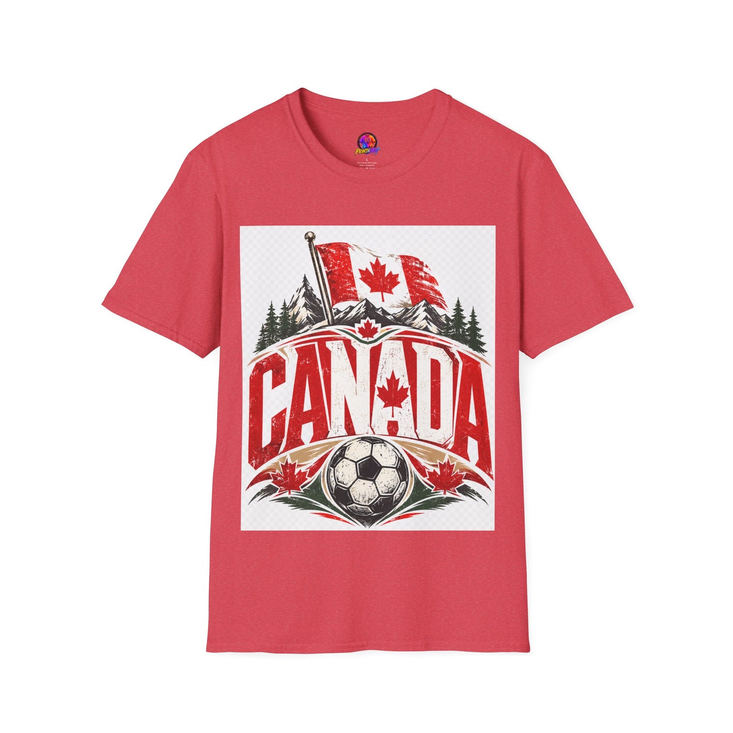 Canada Soccer T‑Shirt — Canadian Flag & Maple Leaf Crest