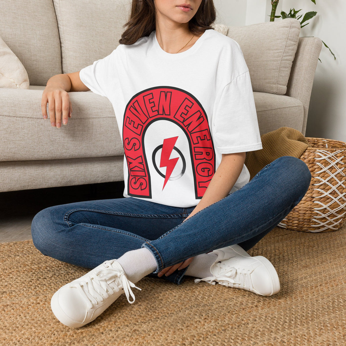 "Six Seven Energy" Lightning Bolt Graphic Tee - Trending Now - September 2026