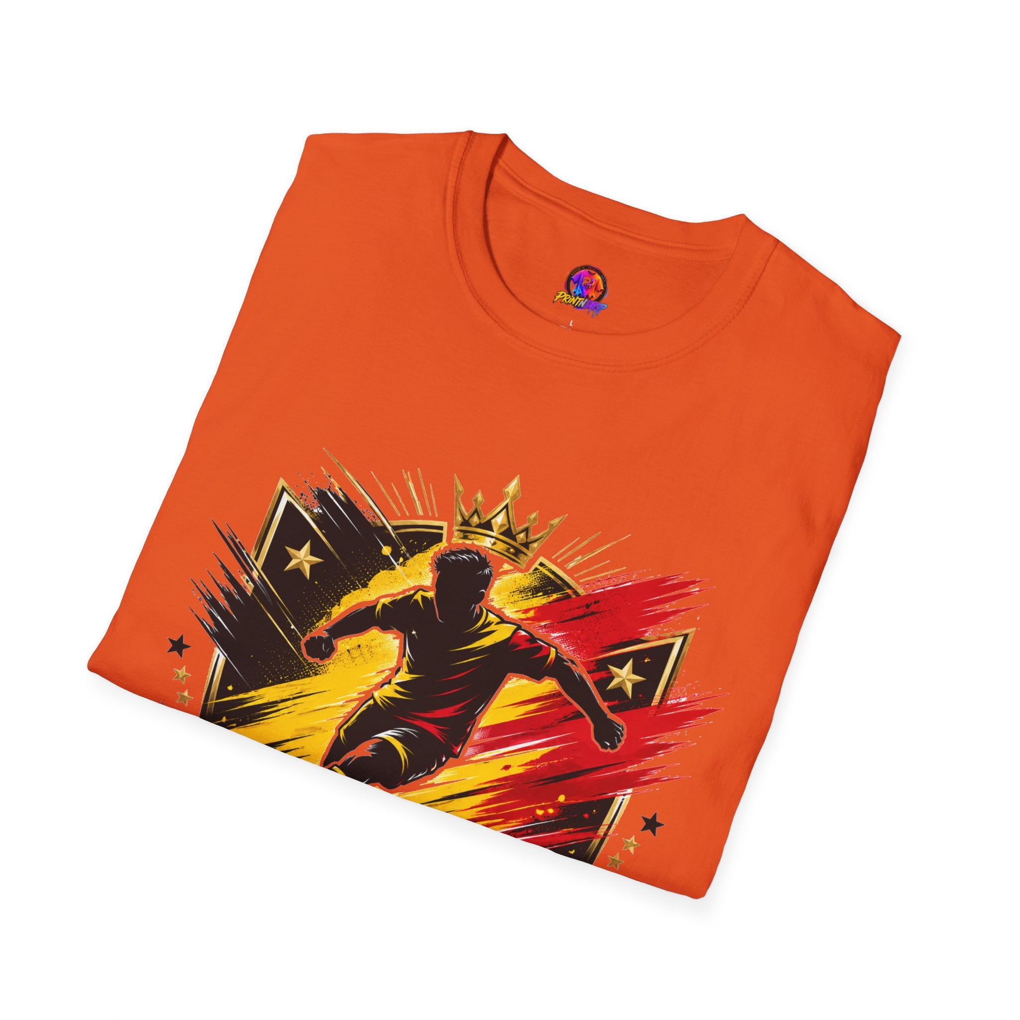 Belgium Soccer T-Shirt — 'Tricolor Strike' Graphic Jersey Tee