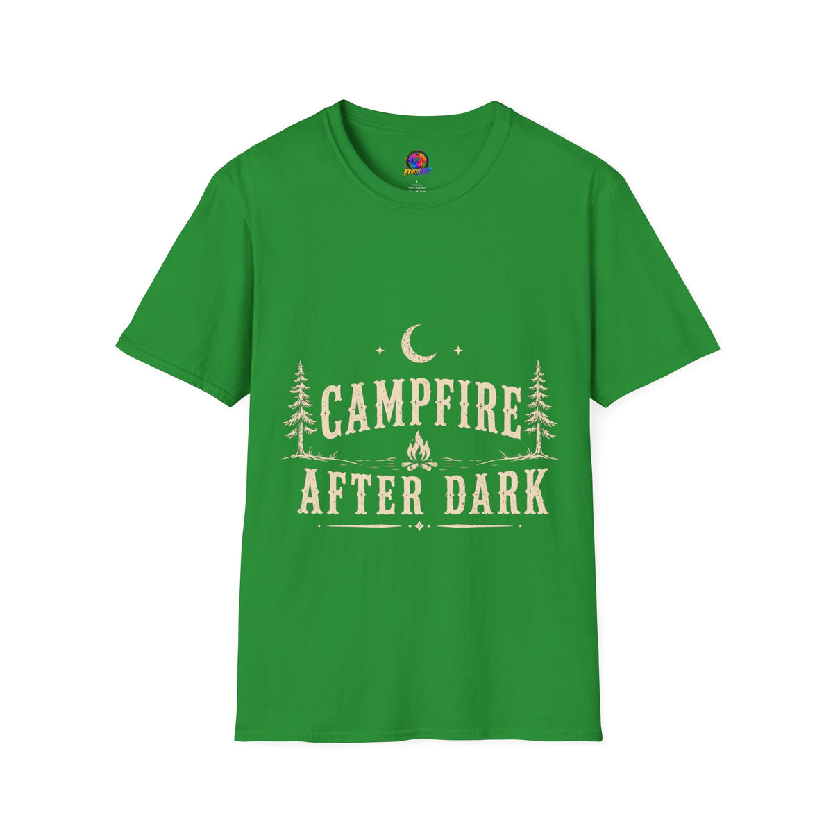 Campfire After Dark T-Shirt — Moonlit Camping Graphic Tee
