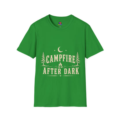 Campfire After Dark T-Shirt — Moonlit Camping Graphic Tee