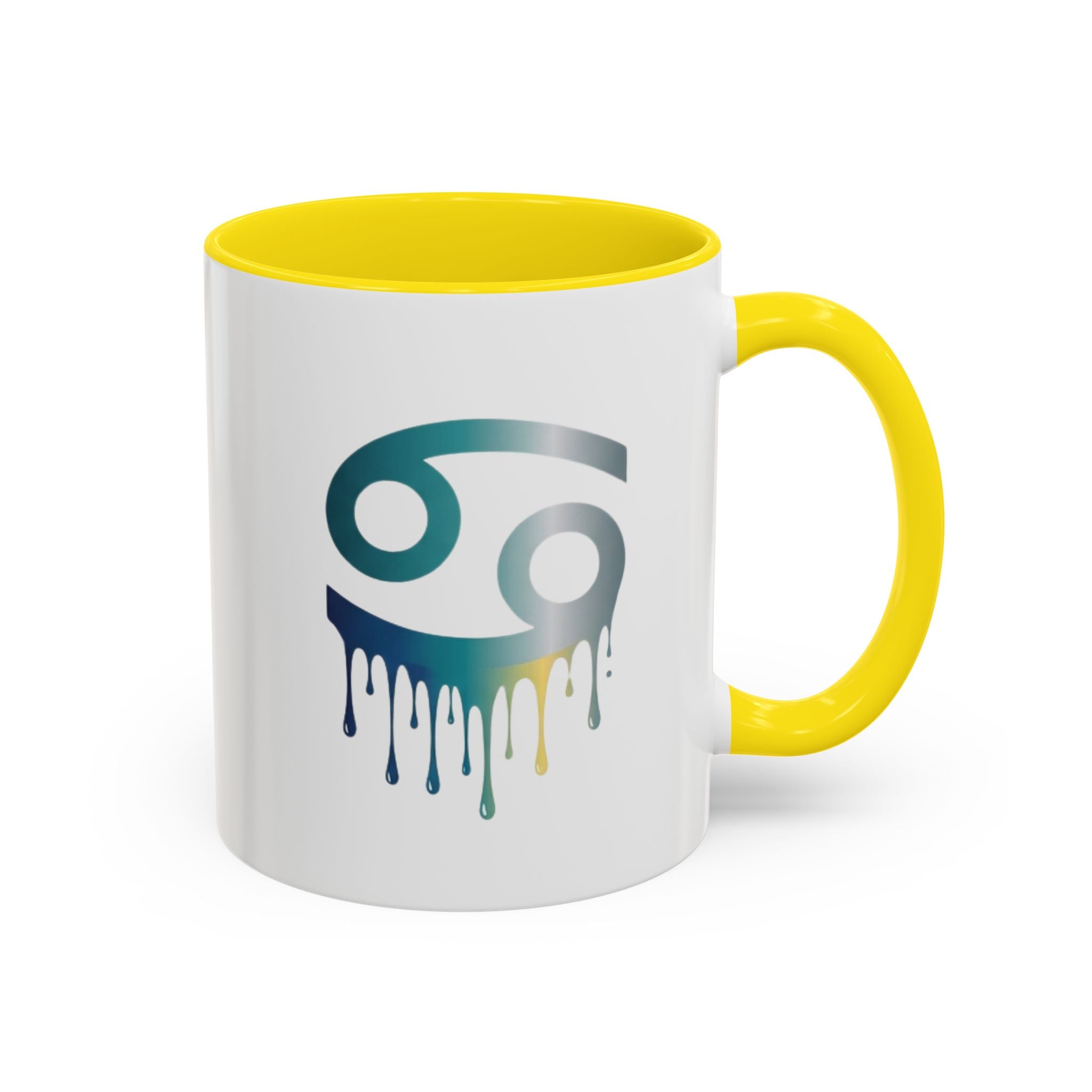 Cancer Zodiac Drip Accent Coffee Mug — Astrology Horoscope Gift
