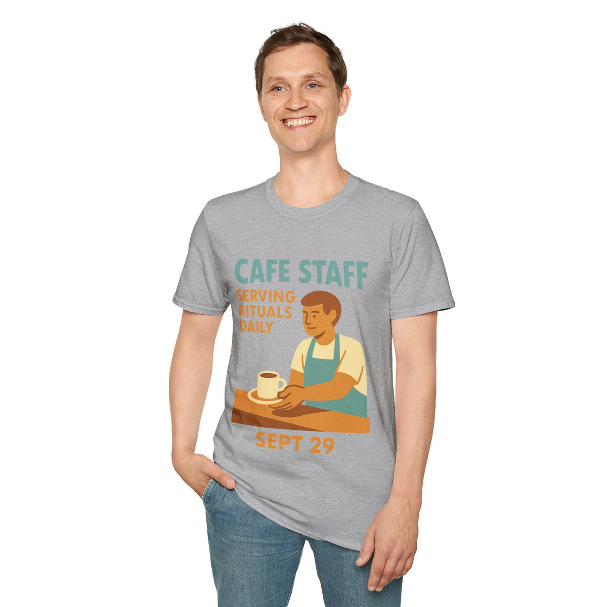 Cafe Staff Serving Rituals Daily National Coffee Day T-Shirt - Trending Now - September 2026