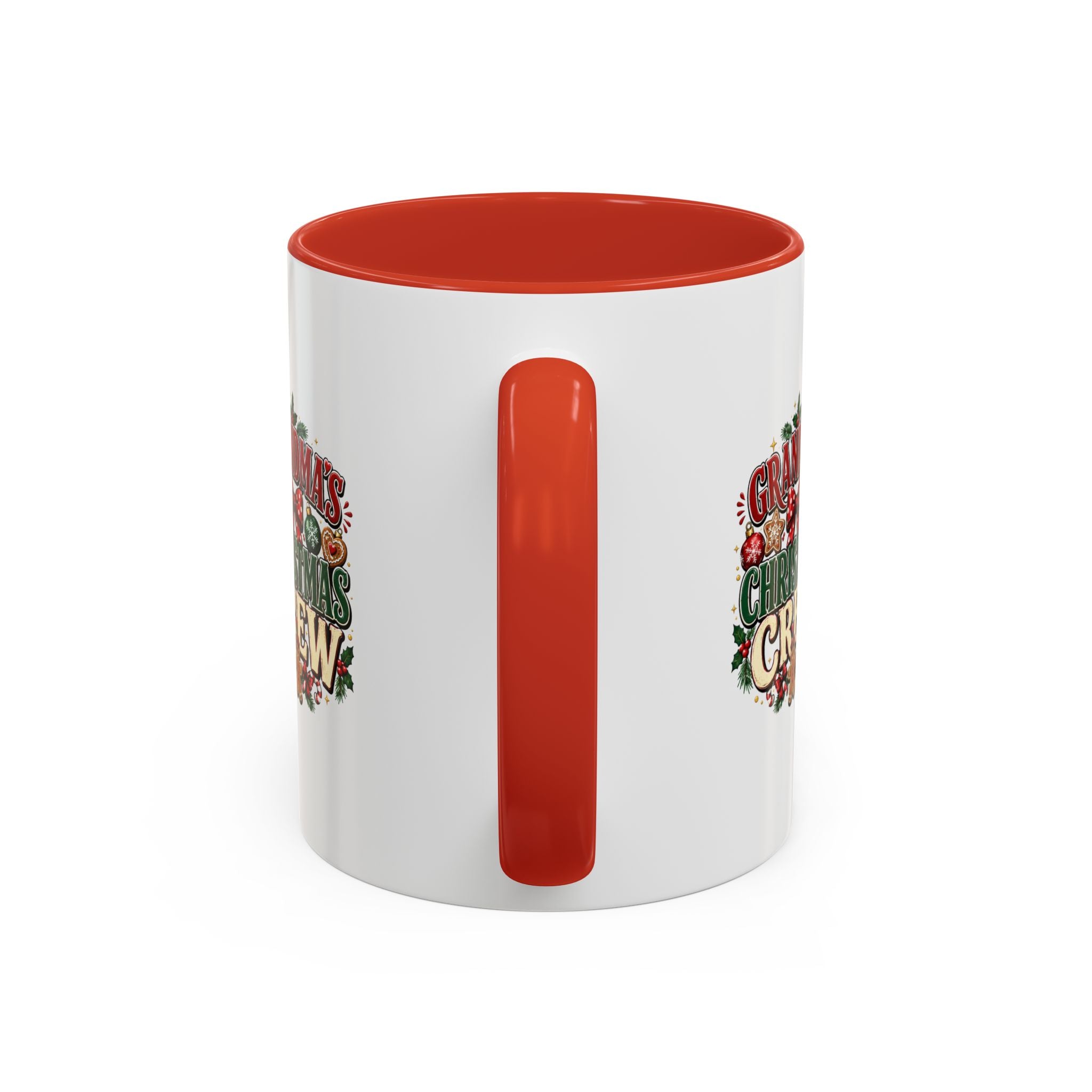 Grandma's Christmas Crew Accent Coffee Mug — Festive Holiday Gift for Grandma