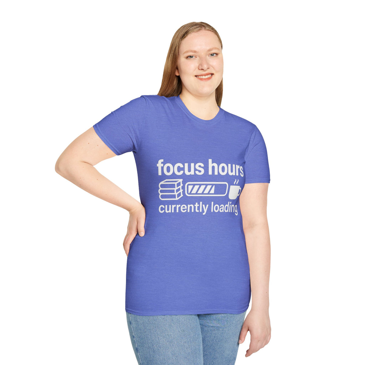 Focus Hours T-Shirt — "Focus Hours Currently Loading" Graphic Tee for Productivity & Remote Work - Trending Now - August 2026 Trends - Everyday T-Shirt