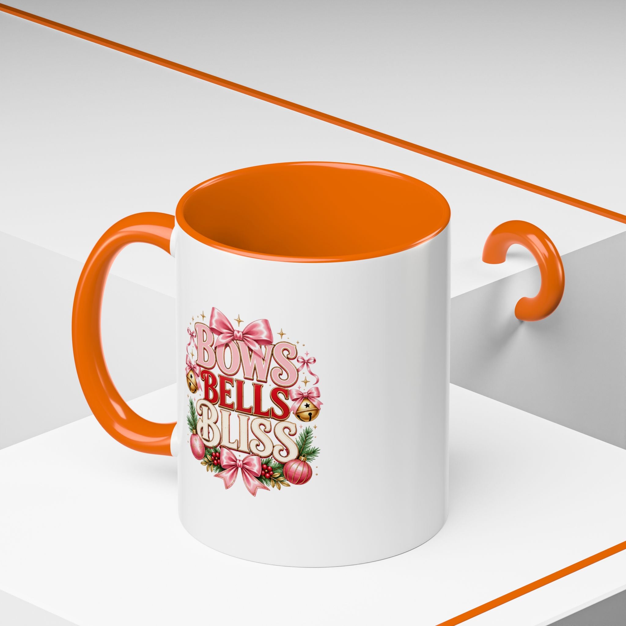 Bows Bells Bliss Christmas Accent Coffee Mug