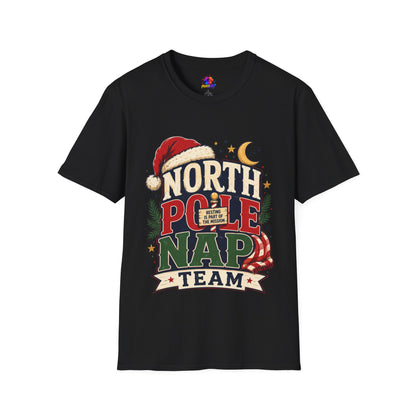 North Pole Nap Team T-Shirt — Funny Christmas Sleepy Holiday Tee