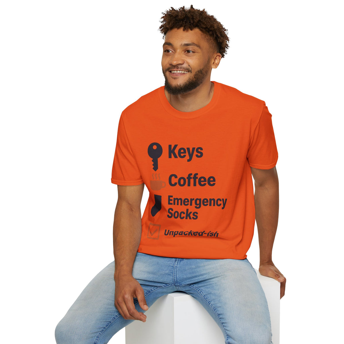 Keys, Coffee, Phone, Wallet Checklist T-Shirt — Minimal Daily Essentials Graphic Tee - Trending Now - August 2026