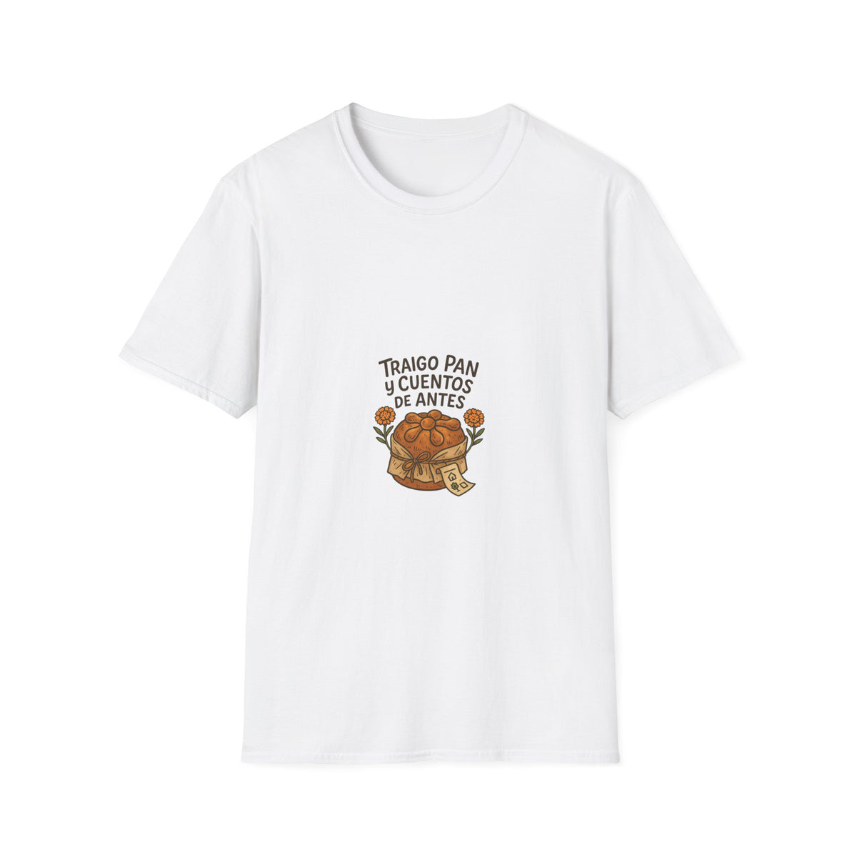T-Shirt — "Traigo Pan y Cuentos de Antes" Vintage Bread Illustration - Trending Now - October 2026