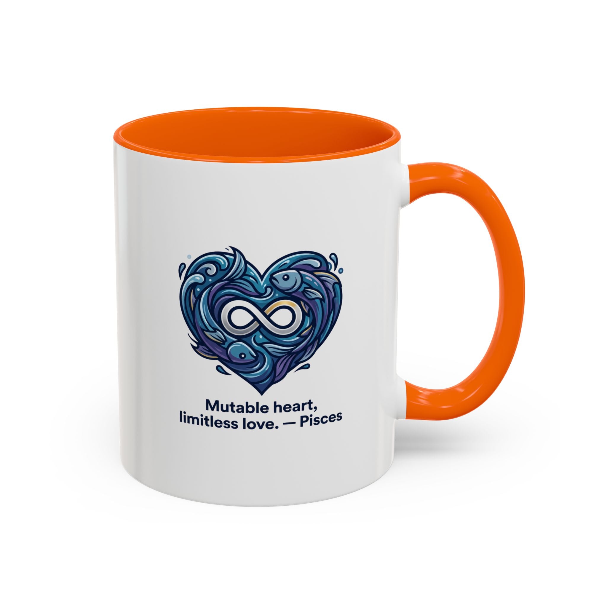 Pisces Heart Coffee Mug — "Mutable heart, limitless love" Zodiac Gift